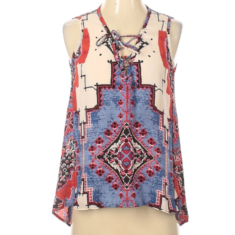 Aqua Sleeveless Top.
